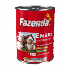 Эмаль ПФ-115 белая 0.9кг, Fazenda (Фазенда)  