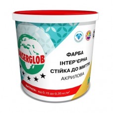 Краска интерьерная акриловая стойкая к мытью, 14кг Ансерглоб (Anserglob)