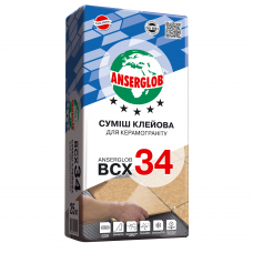 Клей для керамогранита Ансерглоб ВСХ-34 (Anserglob BCX-34), 25 кг