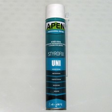 Клей-пена для теплоизоляционных плит ручная, 750мл/878гр Apen Stirofix Uni (Апен Стирофикс Уни)