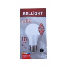 Лампа LED A60 10W E27 4000K, Bellight (Беллайт)